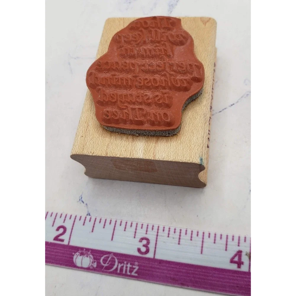 Thou Will Keep Him Scripture Sonlight Crafts Wood Mounted Rubber Stamp